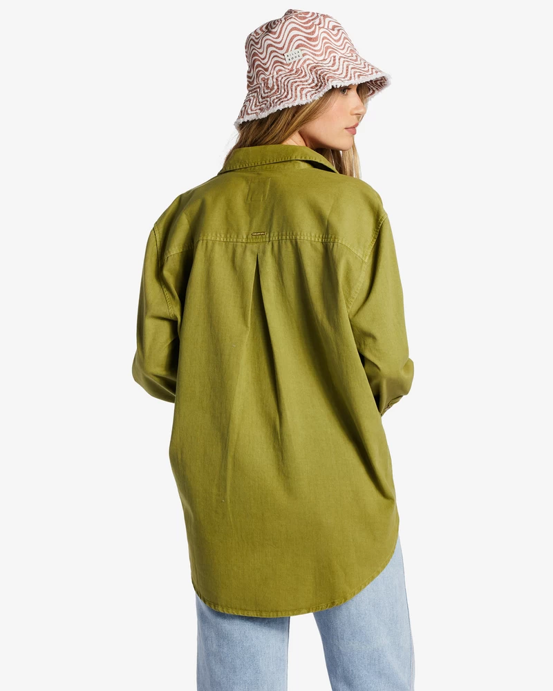 Billabong So Stoked Twill Langermet Skjorte - Grønne øyne