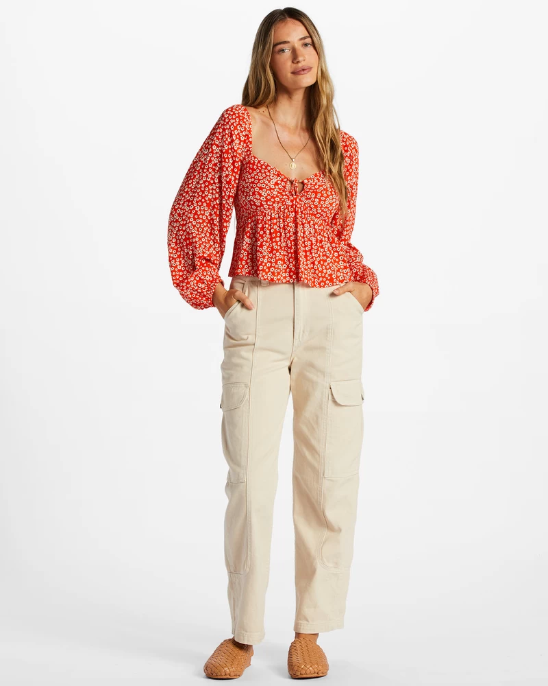 Billabong Your Fav Crop Top - Fire Side