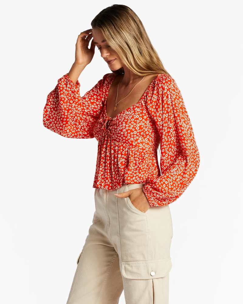 Billabong Your Fav Crop Top - Fire Side