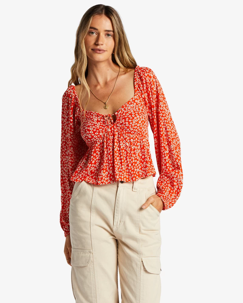 Billabong Your Fav Crop Top - Fire Side