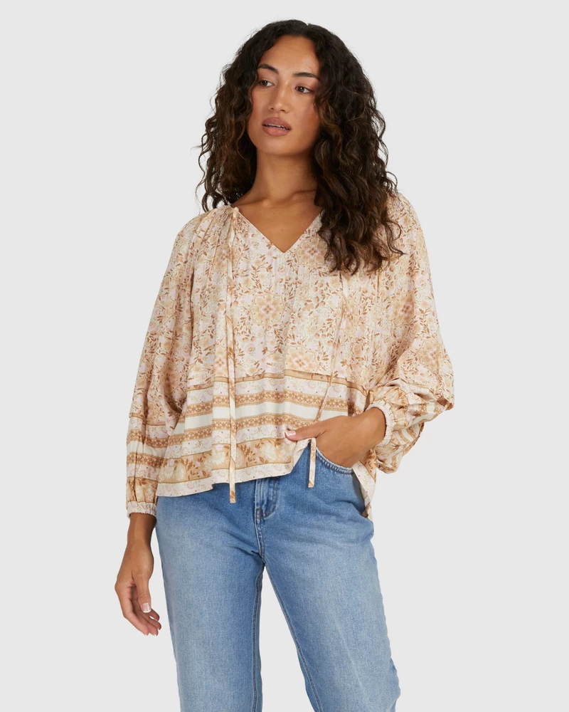 Billabong Seeker Top Long Sleeve T-Shirt - Beige