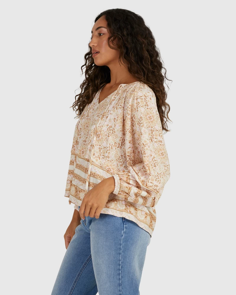 Billabong Seeker Top Long Sleeve T-Shirt - Beige