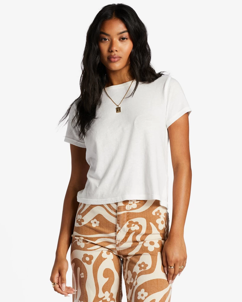 Billabong Lepszy Niż Zwykła Koszulka Z Krótkim Rękawem - Kryształ Soli