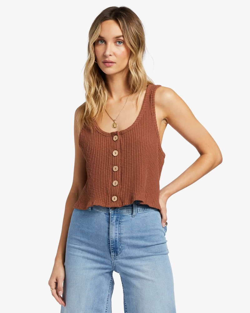 Tank Top Billabong Keep Go W Kolorze Tostowego Kokosa