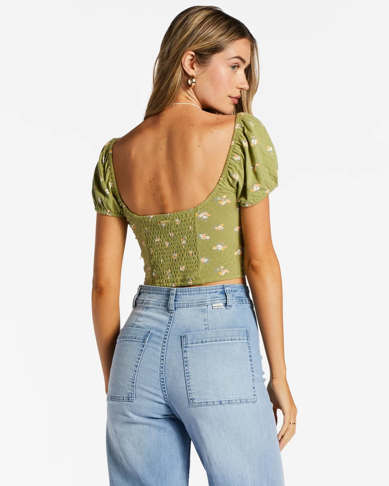Billabong Sweet Memory Knitted Top - Green Eyes