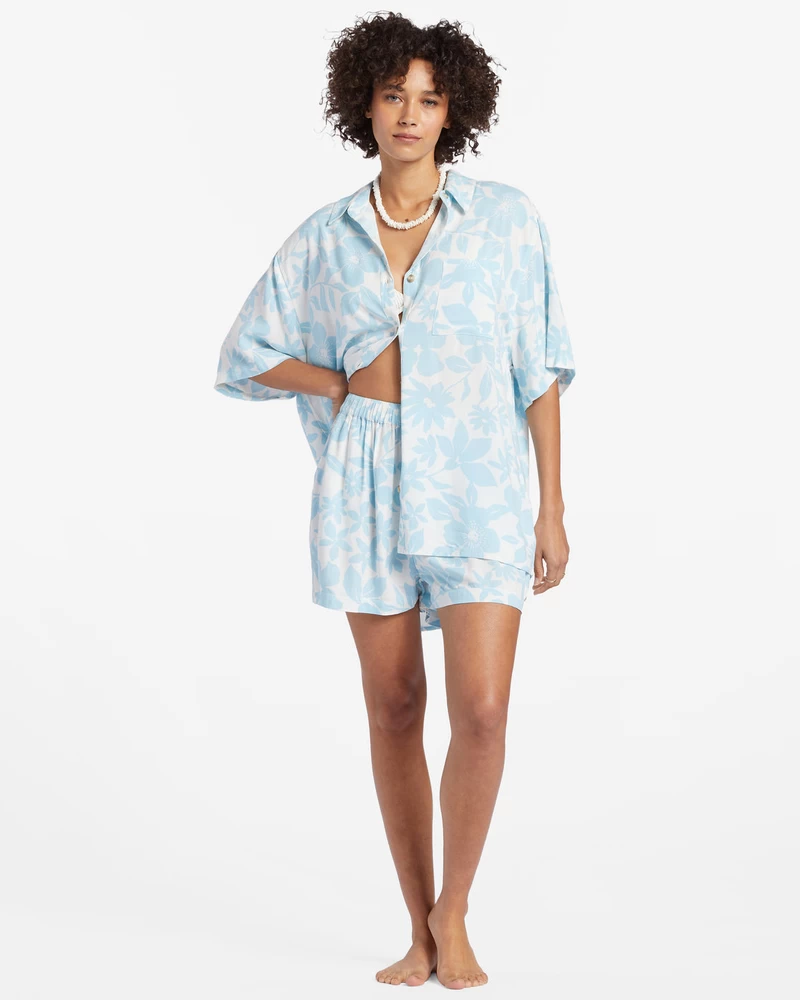 Billabong On Vacation Woven Shirt - Bliss Blue