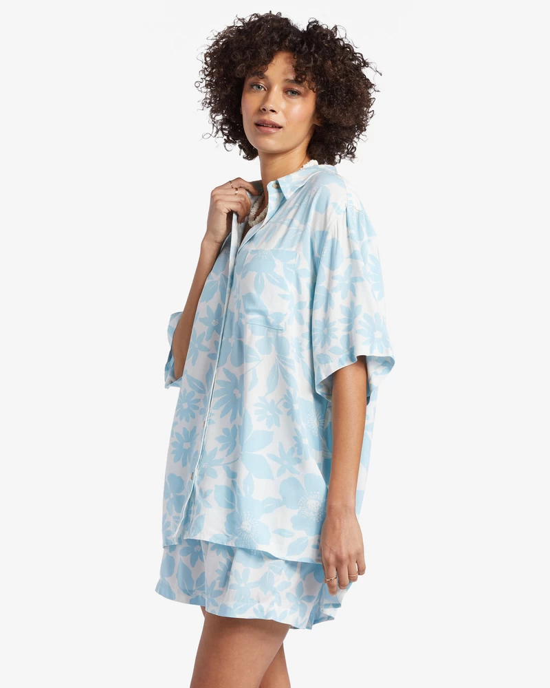 Billabong On Vacation Woven Shirt - Bliss Blue