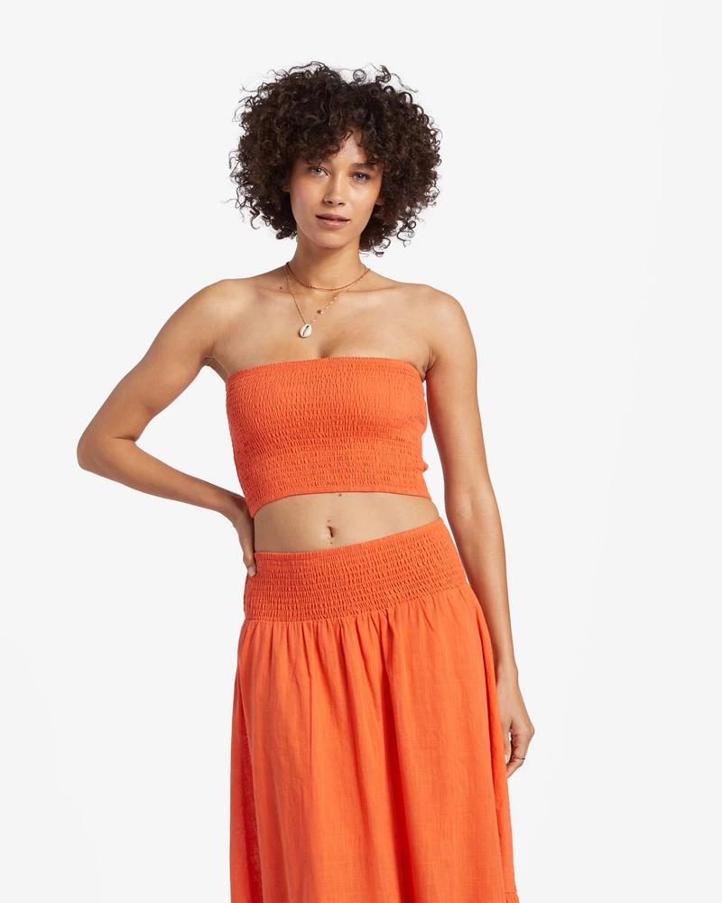Billabong Keep It Simple Knit Top - Coral Craze