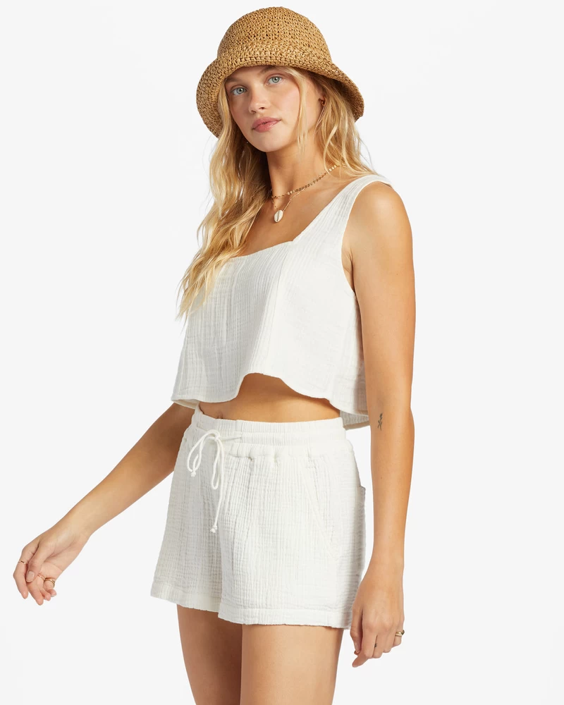 Camisa De Tecido Billabong Open Skies - Cristal De Sal