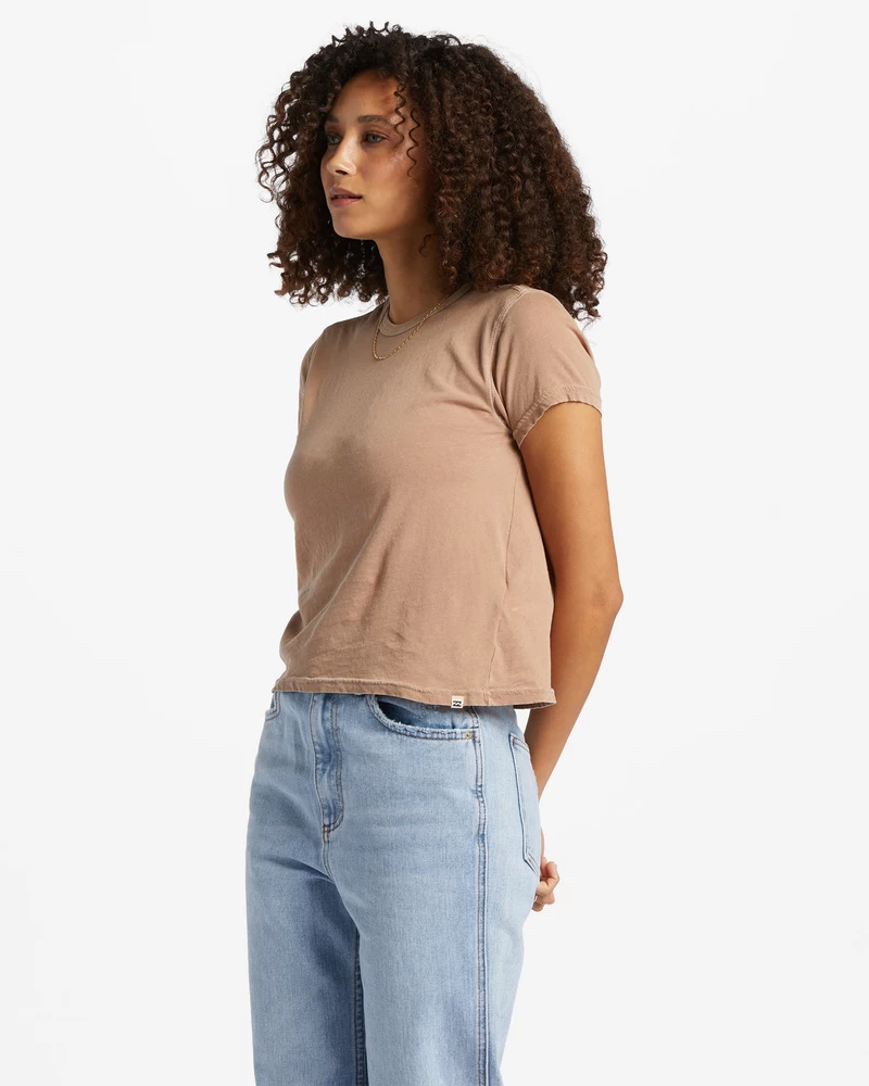 Billabong Camiseta Manga Curta Melhor Que Básica - Stone