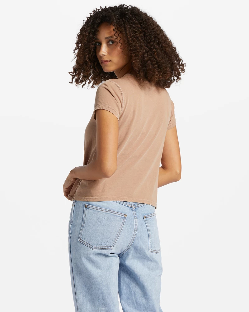 Billabong Camiseta Manga Curta Melhor Que Básica - Stone