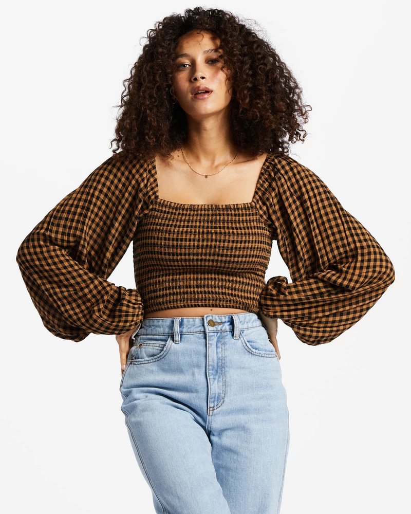 Camisa De Tecido Billabong Paradise Days - Cosmic Cáqui