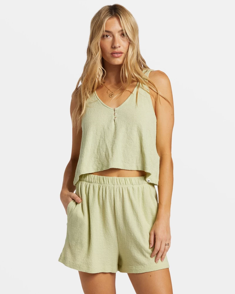 Billabong Harbor Boxy Tank Tops - Gaišs Avokado