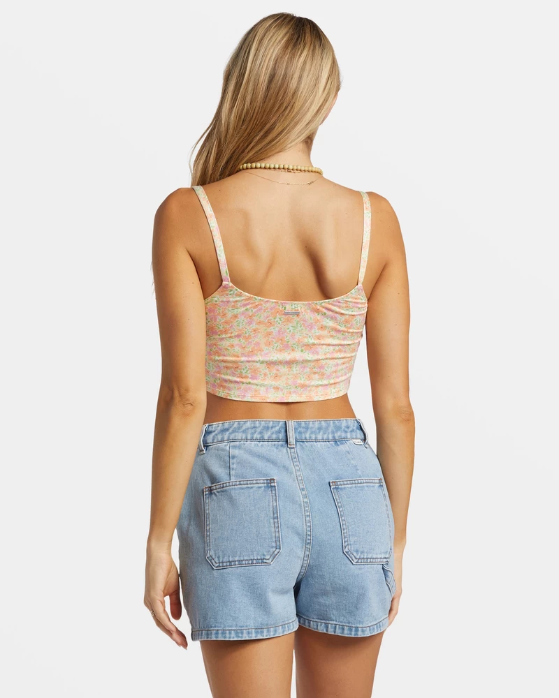 Billabong Sweet Days Fitted Tank Top - Tangy Peach