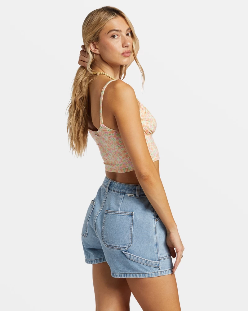 Billabong Sweet Days Fitted Tank Top - Tangy Peach