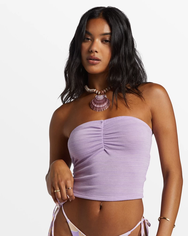 Dopasowany Top Bandeau Billabong Lennox Tube - Tulipan