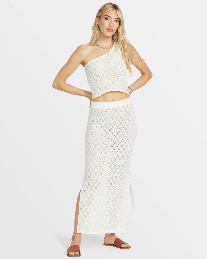 Billabong Only You One Shoulder Top - Salt Crystal