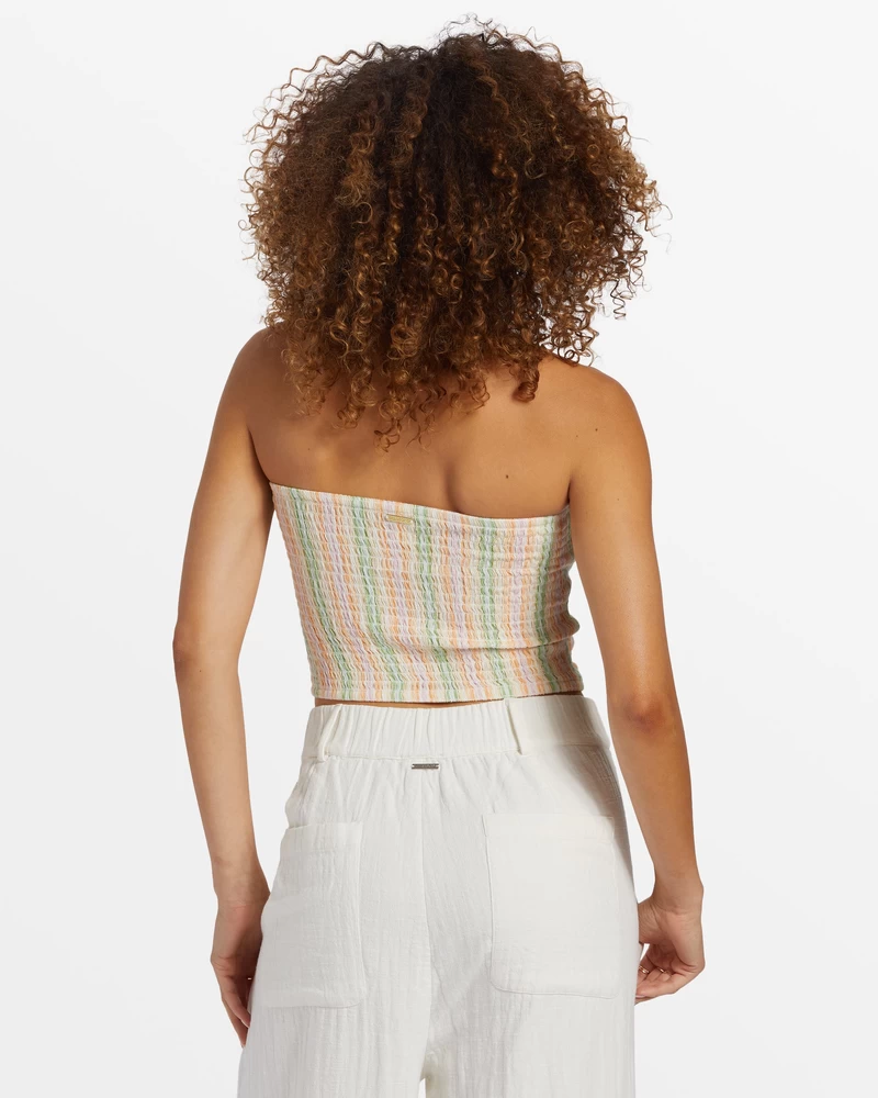 Billabong Keep It Simple Smocked Crop Top - Sweet Pink