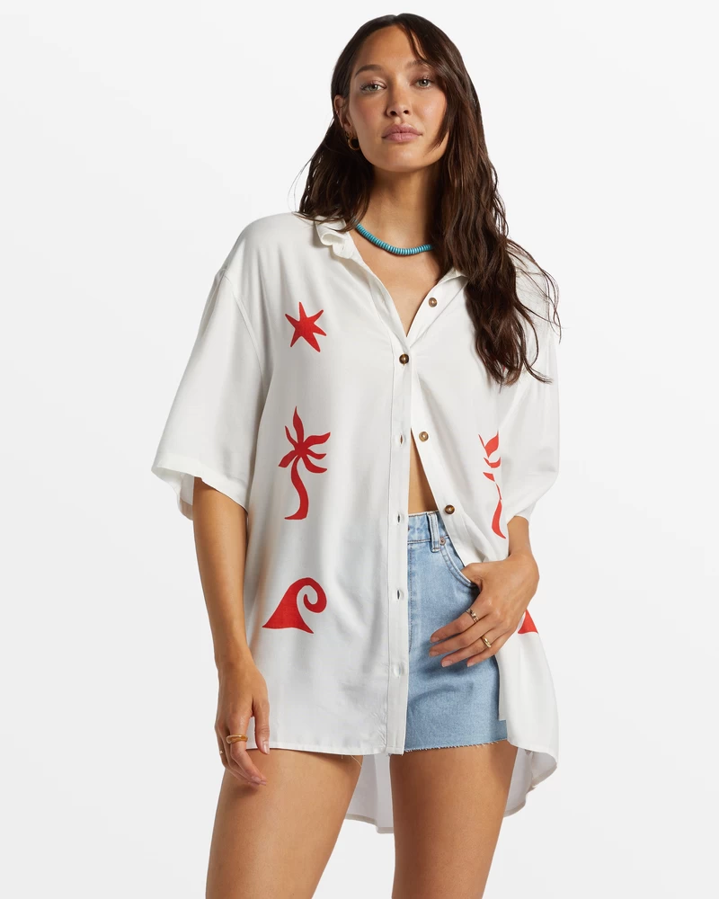Billabong On Vacation Woven Shirt - Salt Crystal