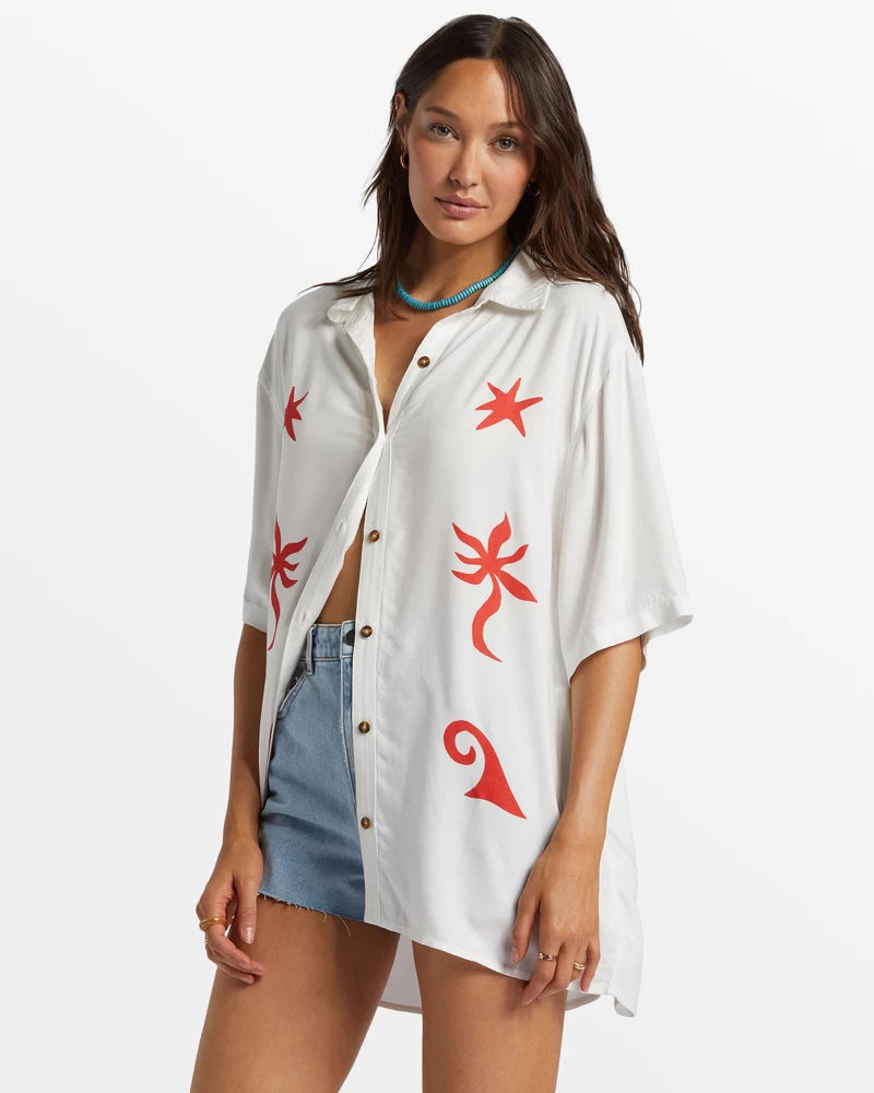 Billabong On Vacation Woven Shirt - Salt Crystal