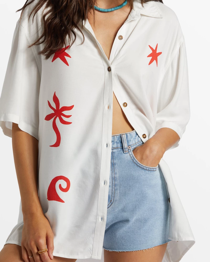 Billabong On Vacation Woven Shirt - Salt Crystal