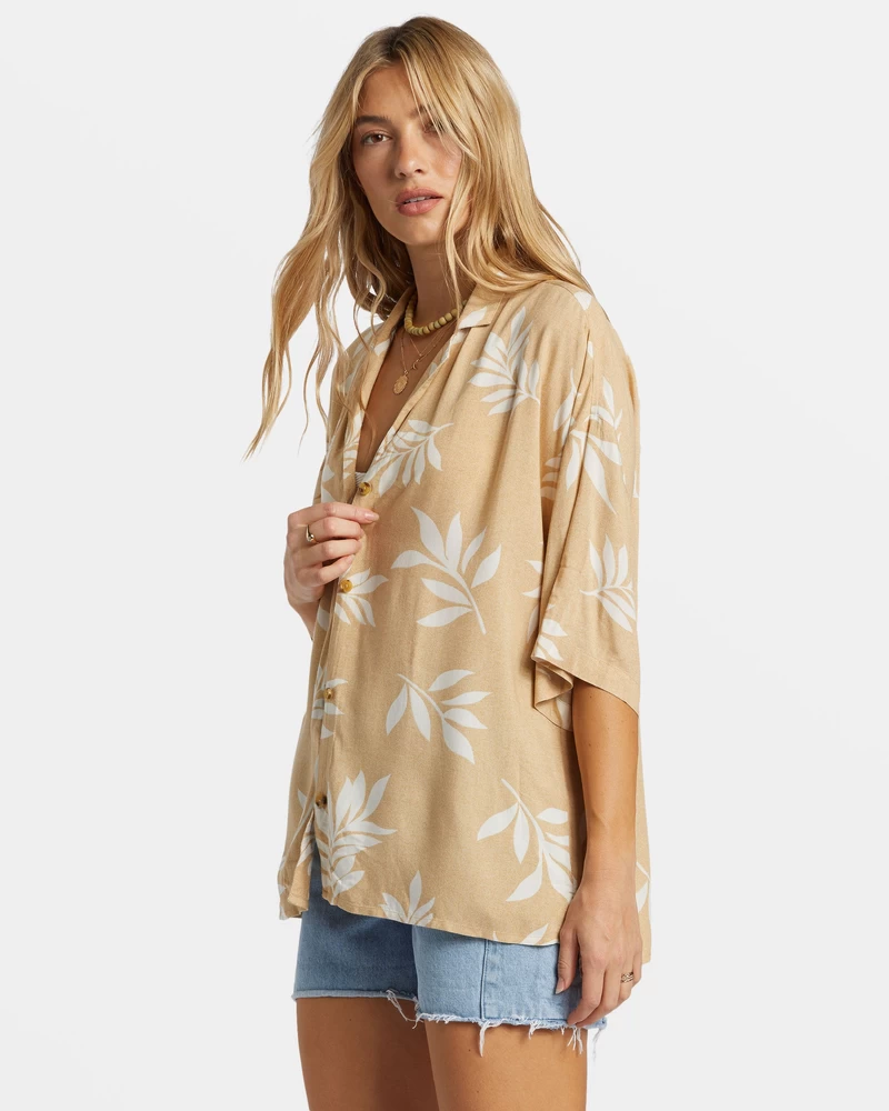 Billabong Beach Side Oversized Short Sleeve Shirt - Multi