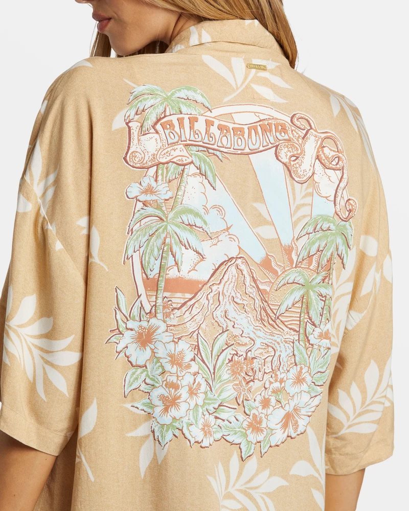 Billabong Beach Side Oversized Short Sleeve Shirt - Multi