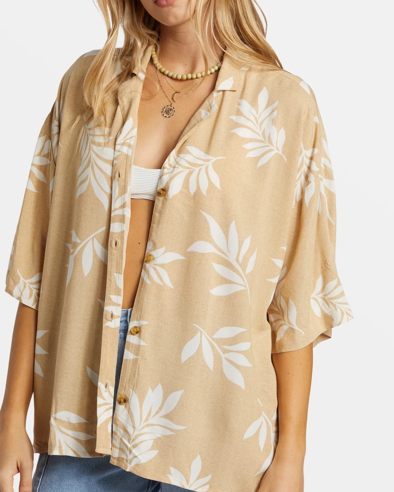 Billabong Beach Side Oversized Short Sleeve Shirt - Multi