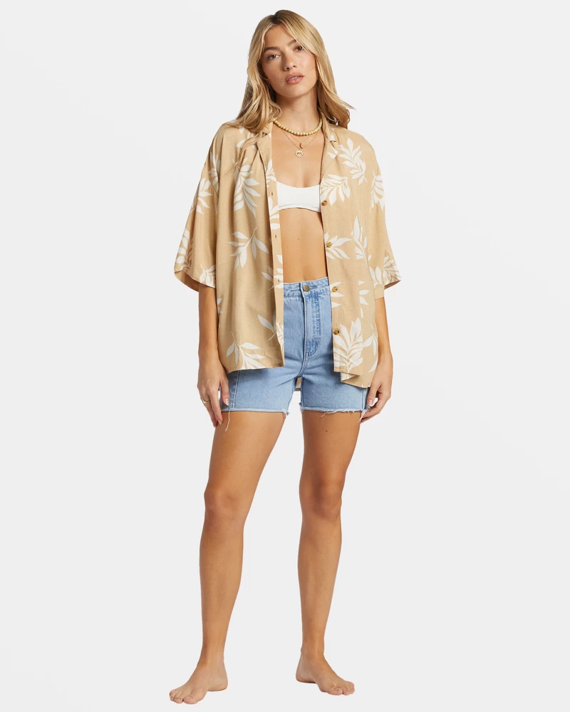 Billabong Beach Side Oversized Short Sleeve Shirt - Multi