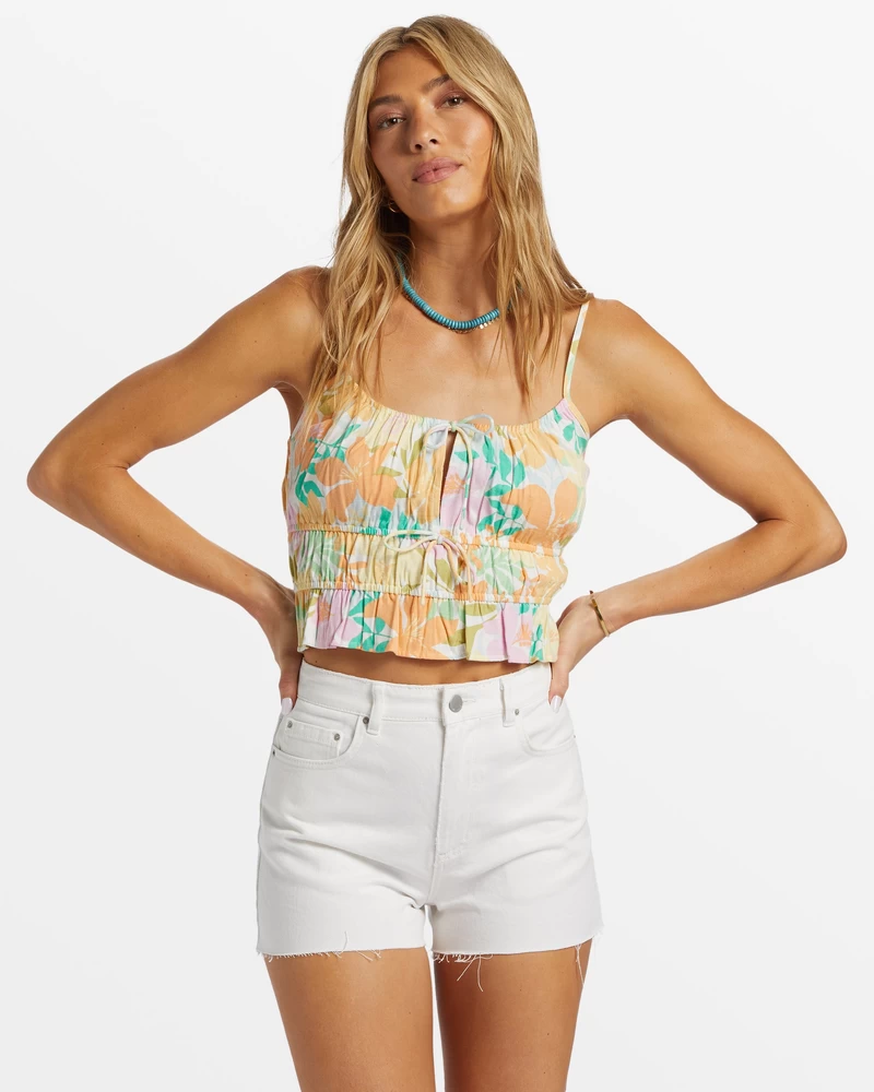 Billabong Sunkissed Cropped Cami Top - Multi
