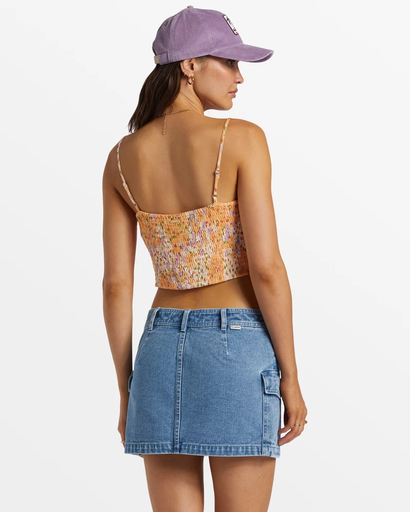 Billabong Så Enkel Cropped Cami Topp - Fersken Pisk