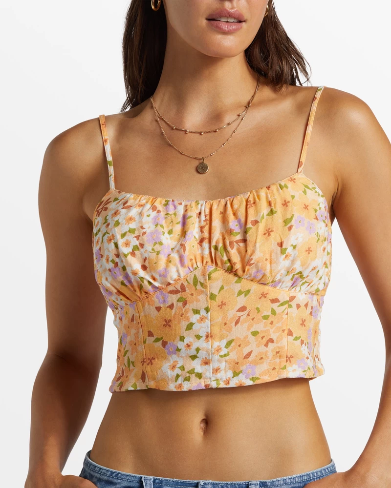 Billabong Så Enkel Cropped Cami Topp - Fersken Pisk