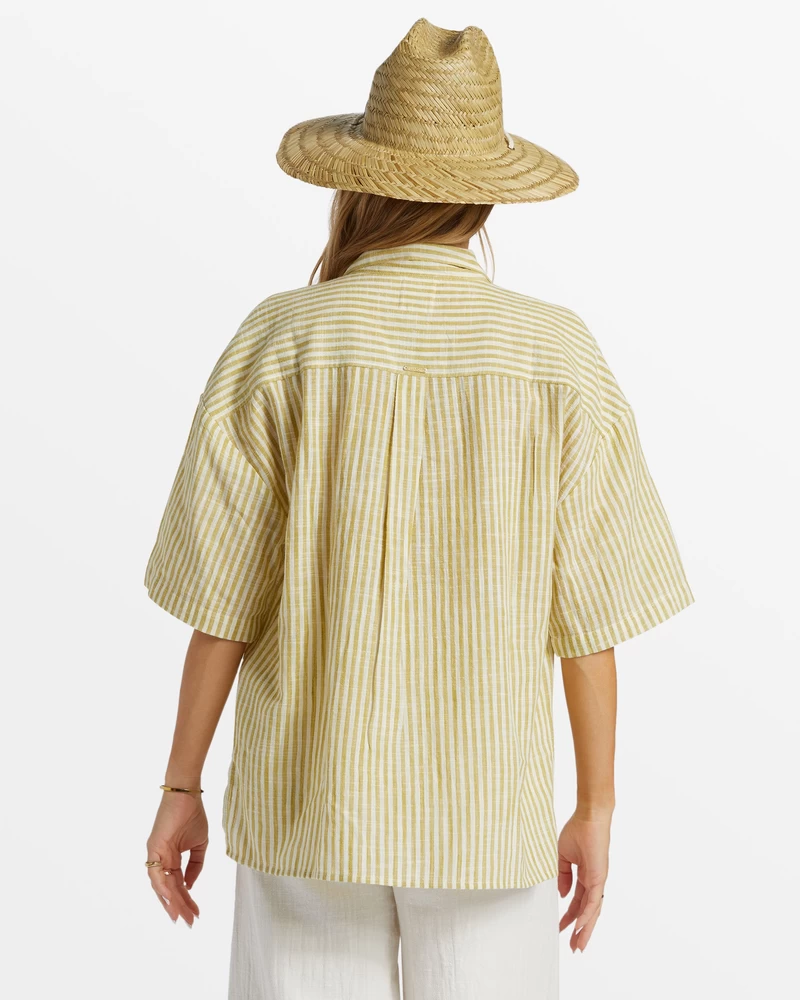 Billabong Beach Side Oversized Short Sleeve Shirt - Moss Joy
