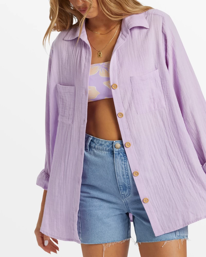 Billabong Swell Shirt Woven Shirt - Tulip