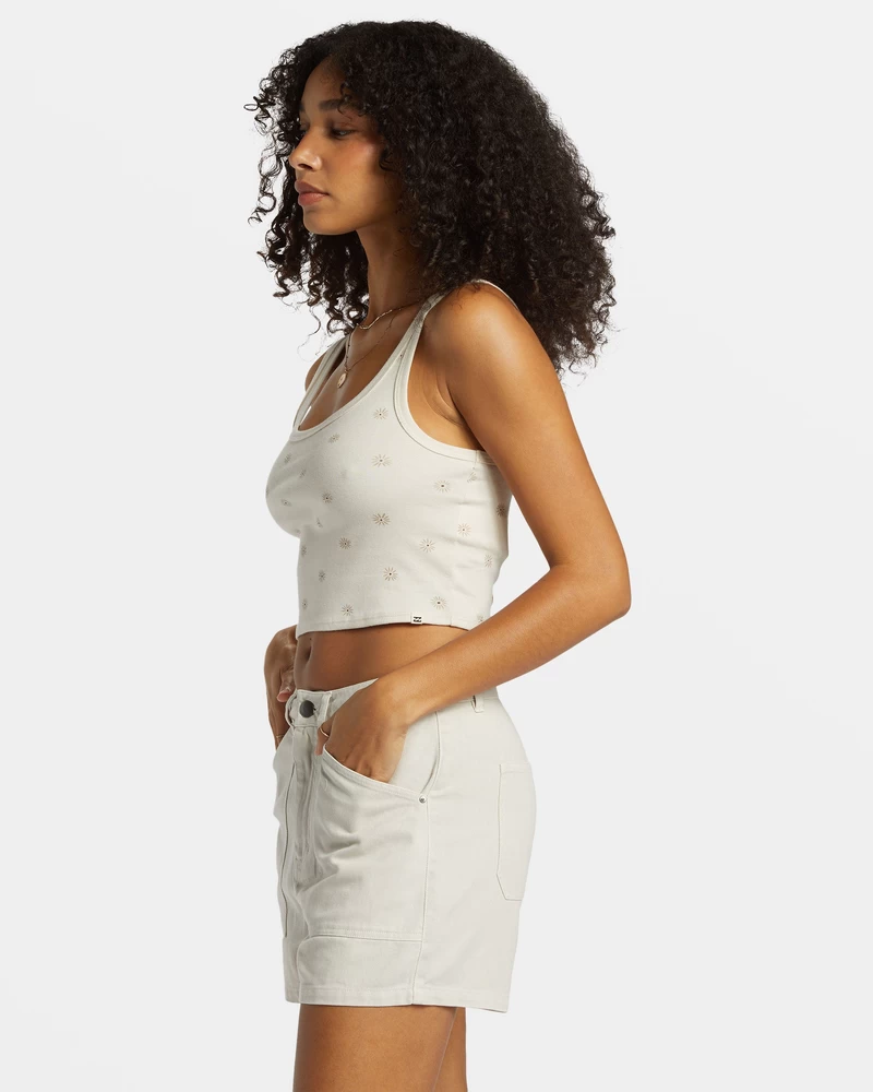 Billabong Sun Goddess Printed Tank Top - Cobblestone