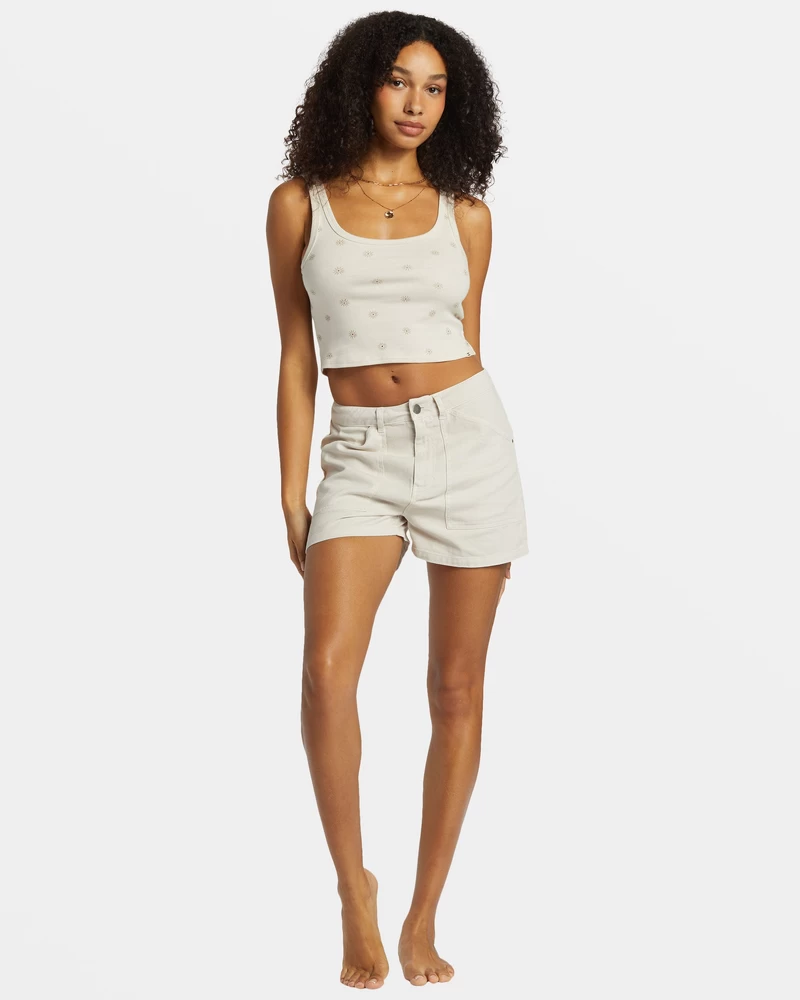 Billabong Sun Goddess Printed Tank Top - Cobblestone