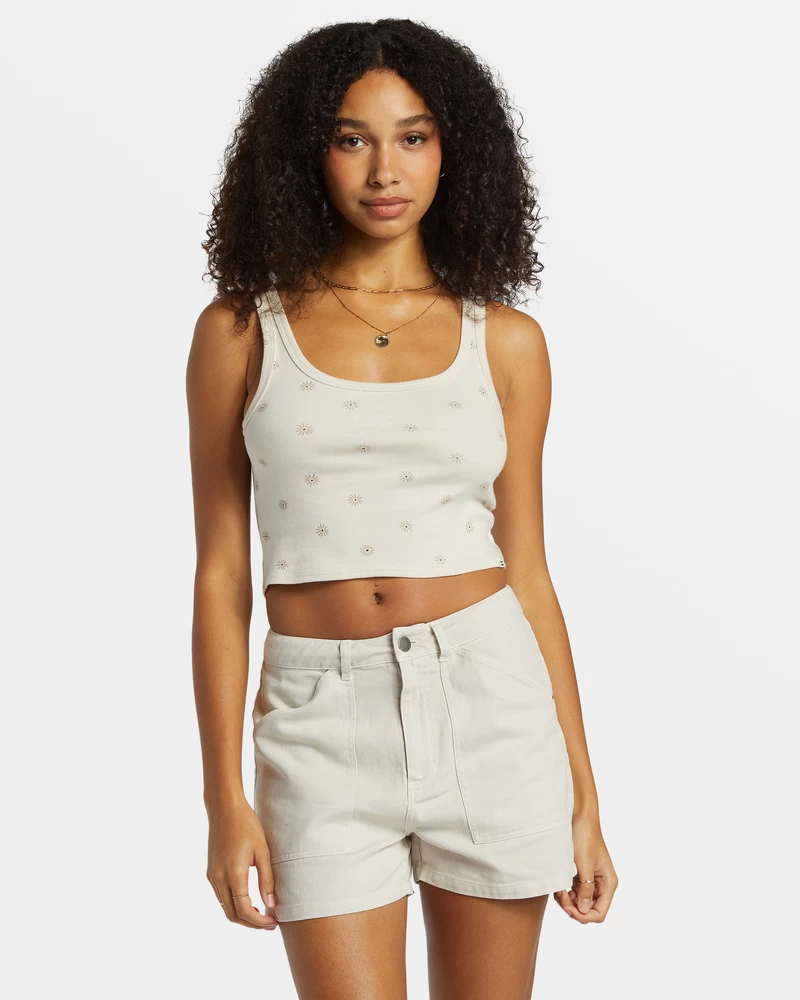 Billabong Sun Goddess Printed Tank Top - Cobblestone