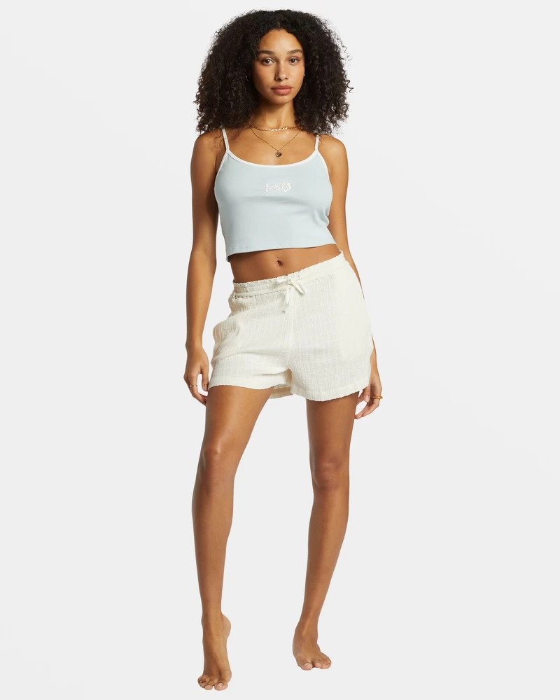Billabong Aloe Cropped Tank Top - Dusk Blue