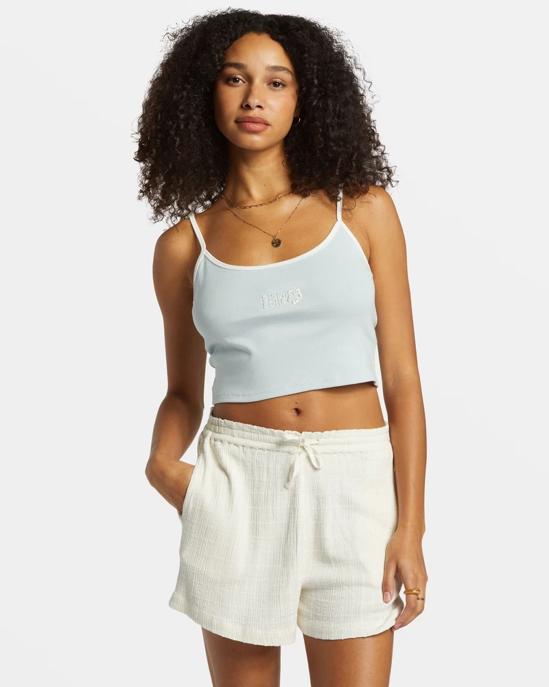 Billabong Aloe Cropped Tank Top - Dusk Blue