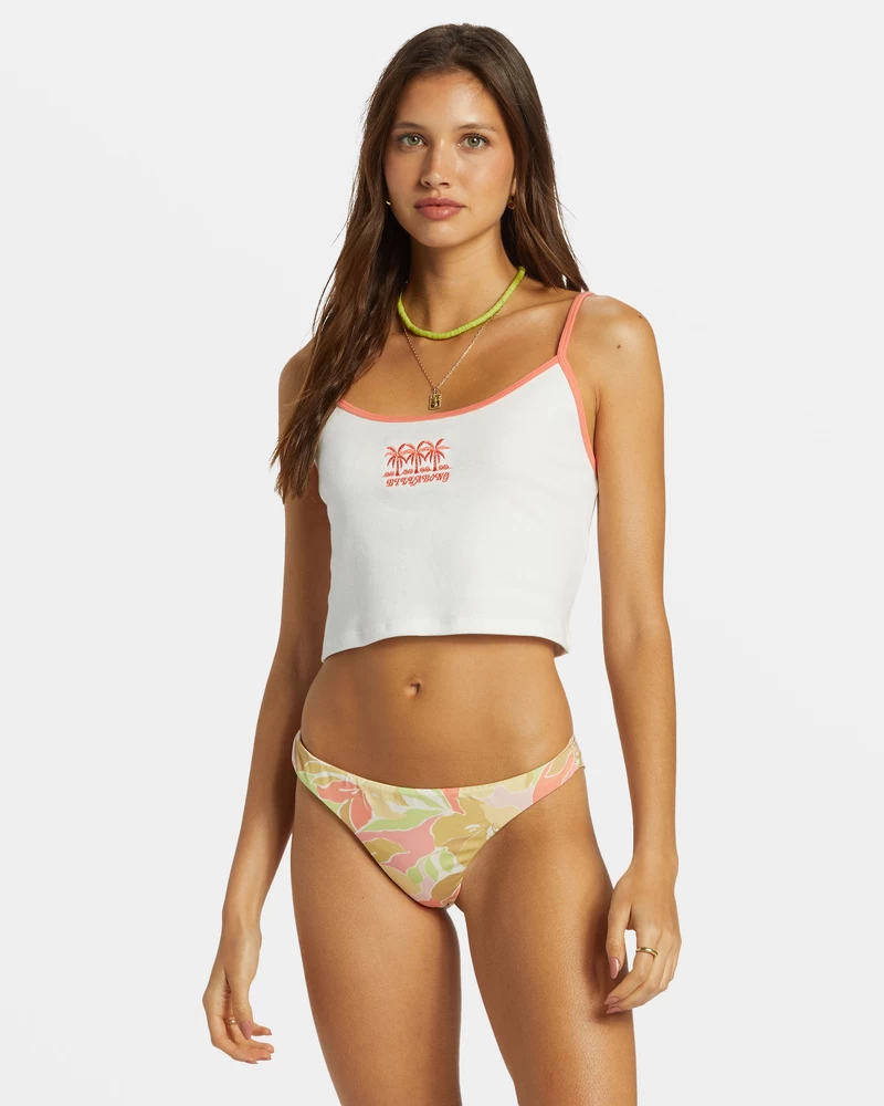 Billabong Aloe Cropped Tank Top - Salt Crystal