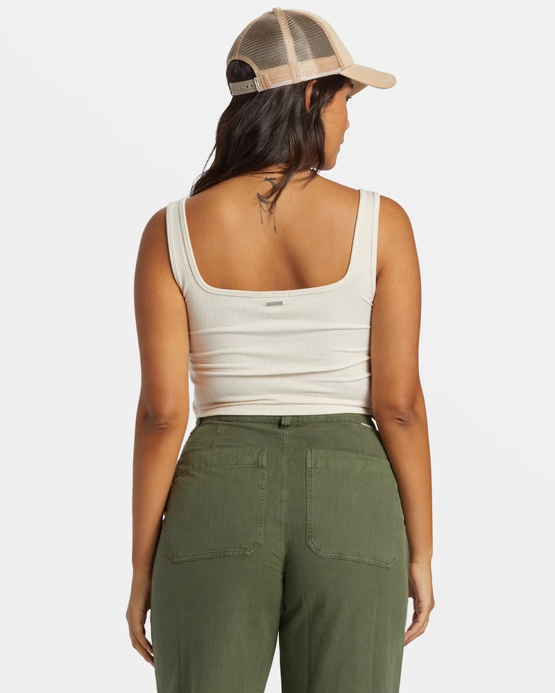 Blusa Cropped Billabong Summerset - Boné Branco