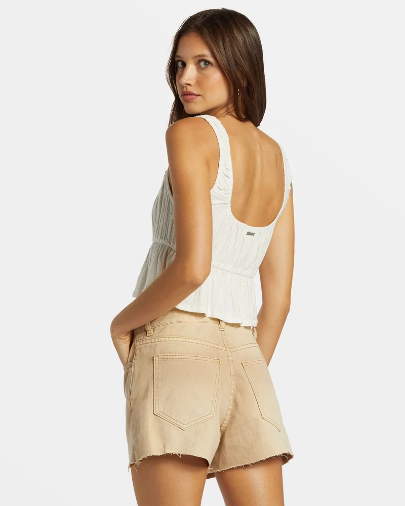 Billabong June Crop Top - Salt Crystal