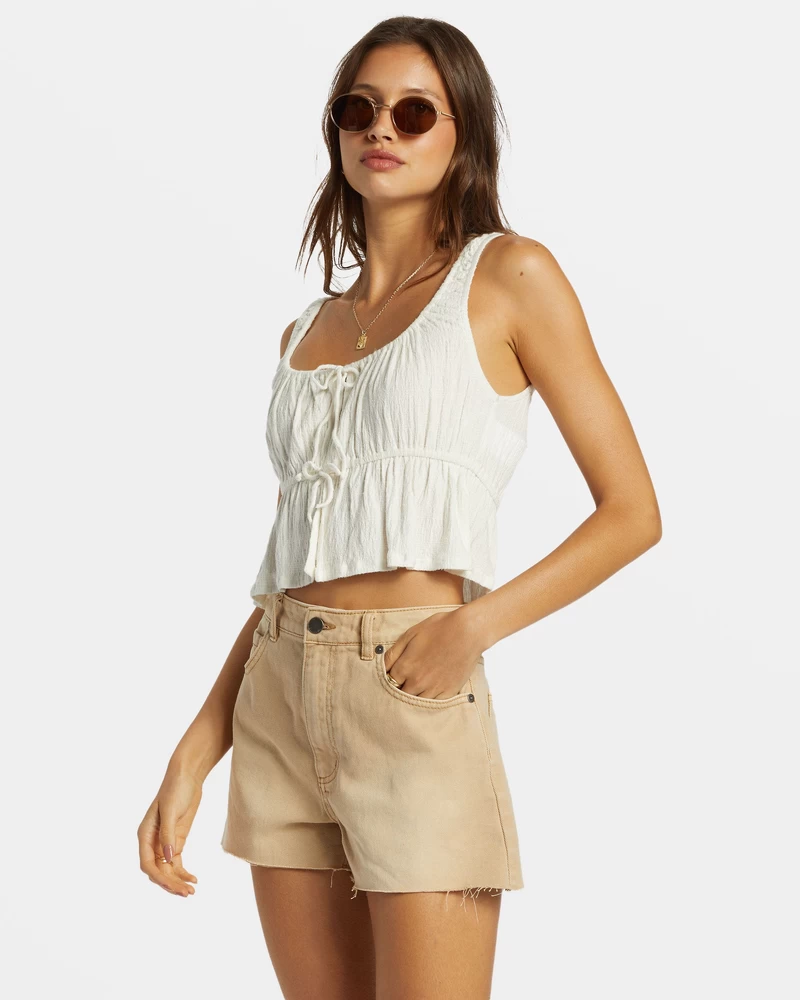 Billabong June Crop Top - Salt Crystal