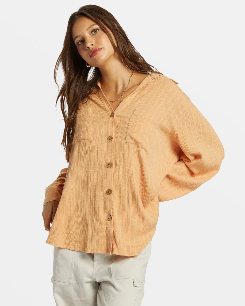 Billabong Swell Long Sleeve Shirt - Baked Clay