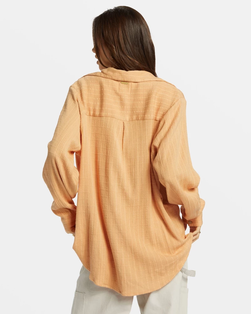 Billabong Swell Long Sleeve Shirt - Baked Clay
