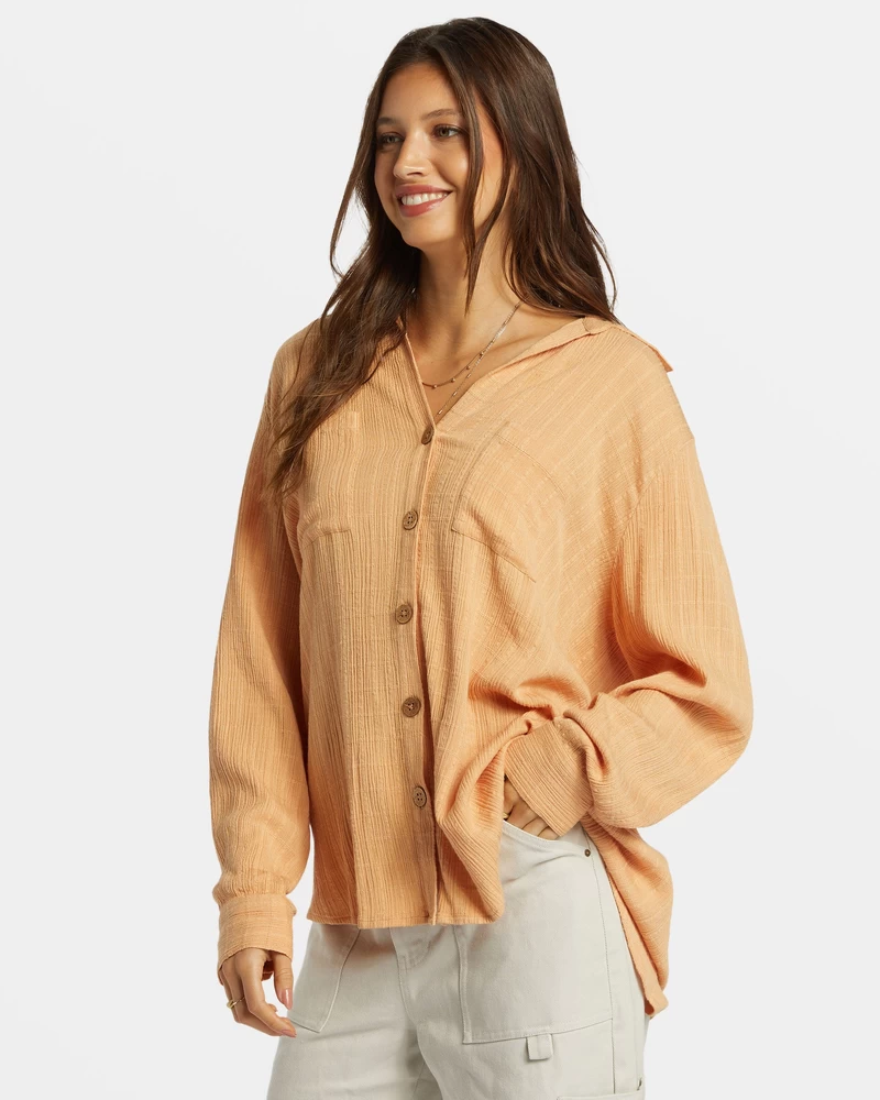 Billabong Swell Long Sleeve Shirt - Baked Clay