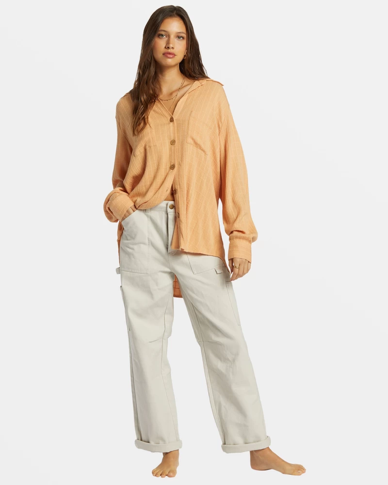 Billabong Swell Long Sleeve Shirt - Baked Clay