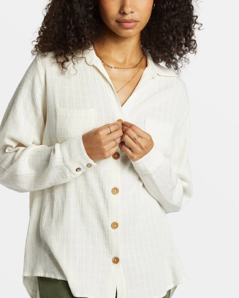 Billabong Swell Long Sleeve Shirt - Salt Crystal