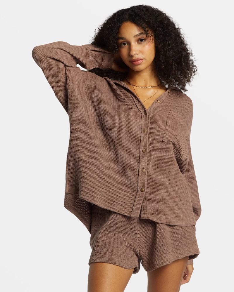 Billabong Odyssey Long Sleeve Shacket - Kona