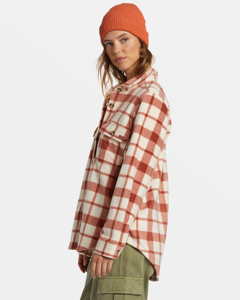 Billabong Forge Fleece Shacket - Zoete Chocolade